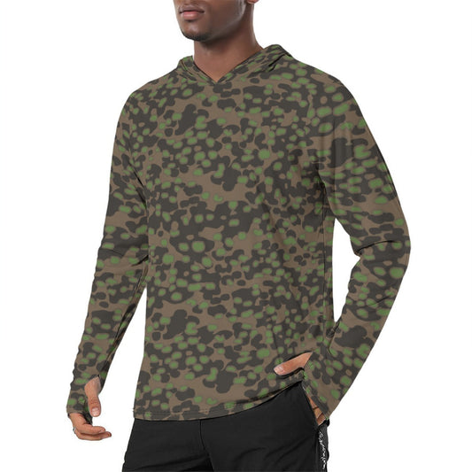 German Polyspot Spring CAMO Mens Sunscreen Sports Hoodie With Thumb Holes