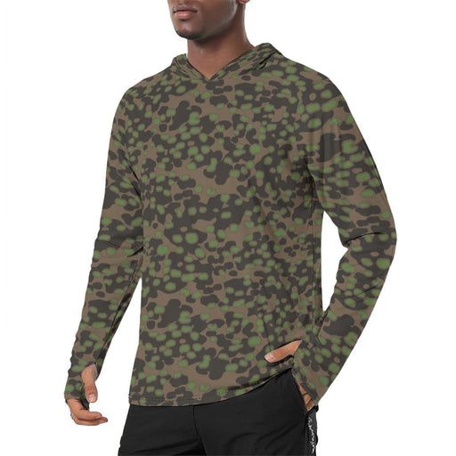 Polyspot Spring CAMO Mens Sunscreen Sports Hoodie With Thumb Holes