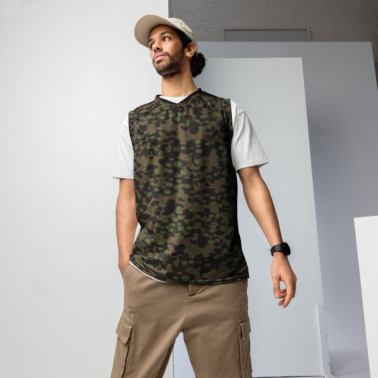 German Polyspot Spring CAMO Unisex Basketball Jersey - 2XS