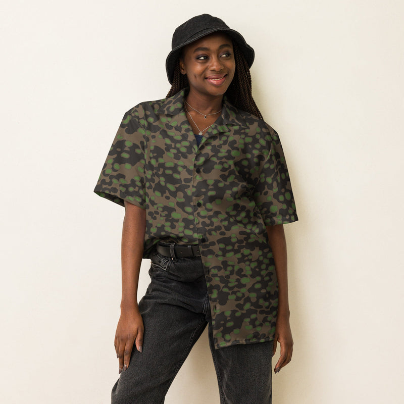 Polyspot Spring CAMO Unisex Short-Sleeve Button Shirt - Button-Up