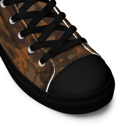 German Rauchtarnmuster Autumn CAMO Mens high top canvas shoes - High Top Canvas Shoes