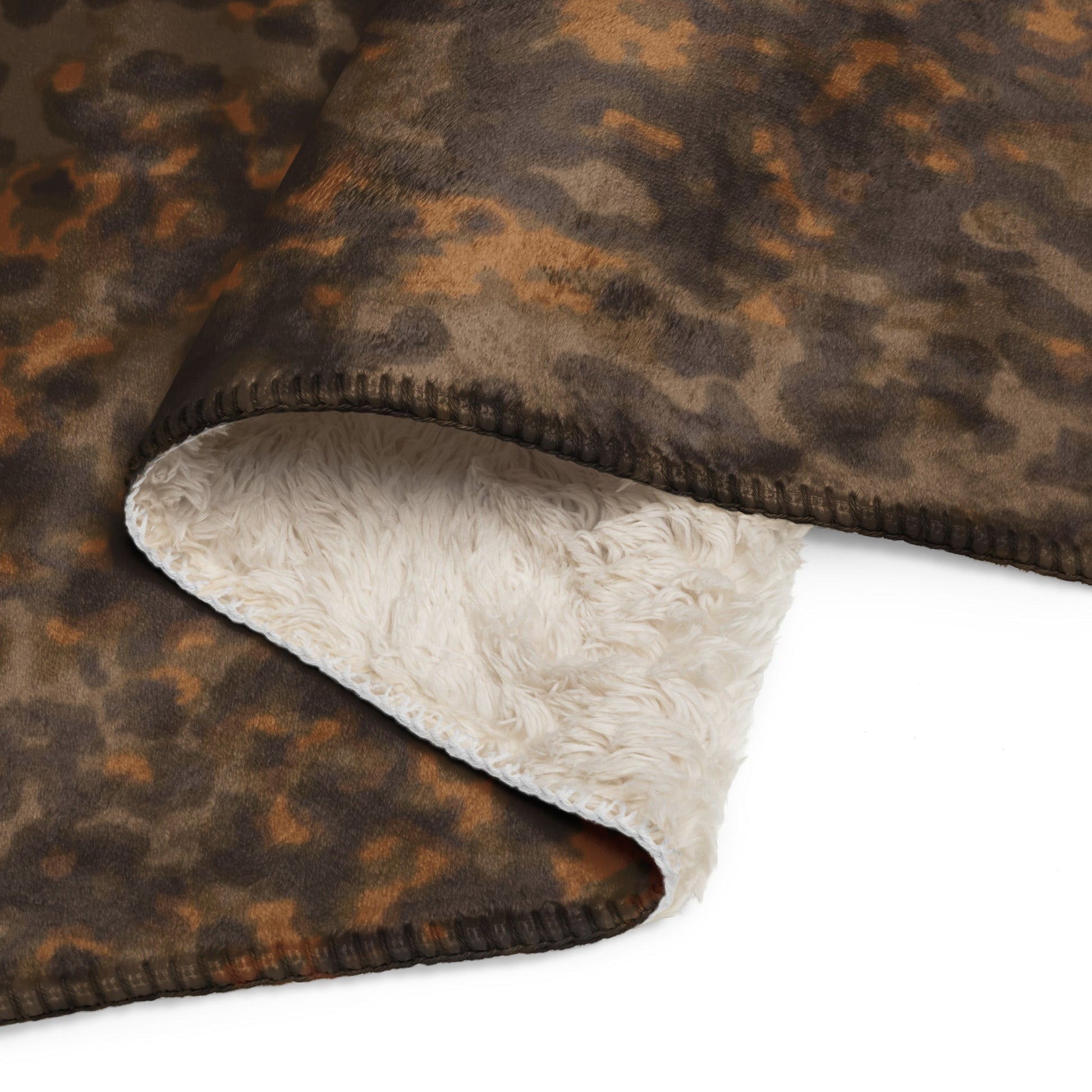 German Rauchtarnmuster Autumn CAMO Sherpa Blanket