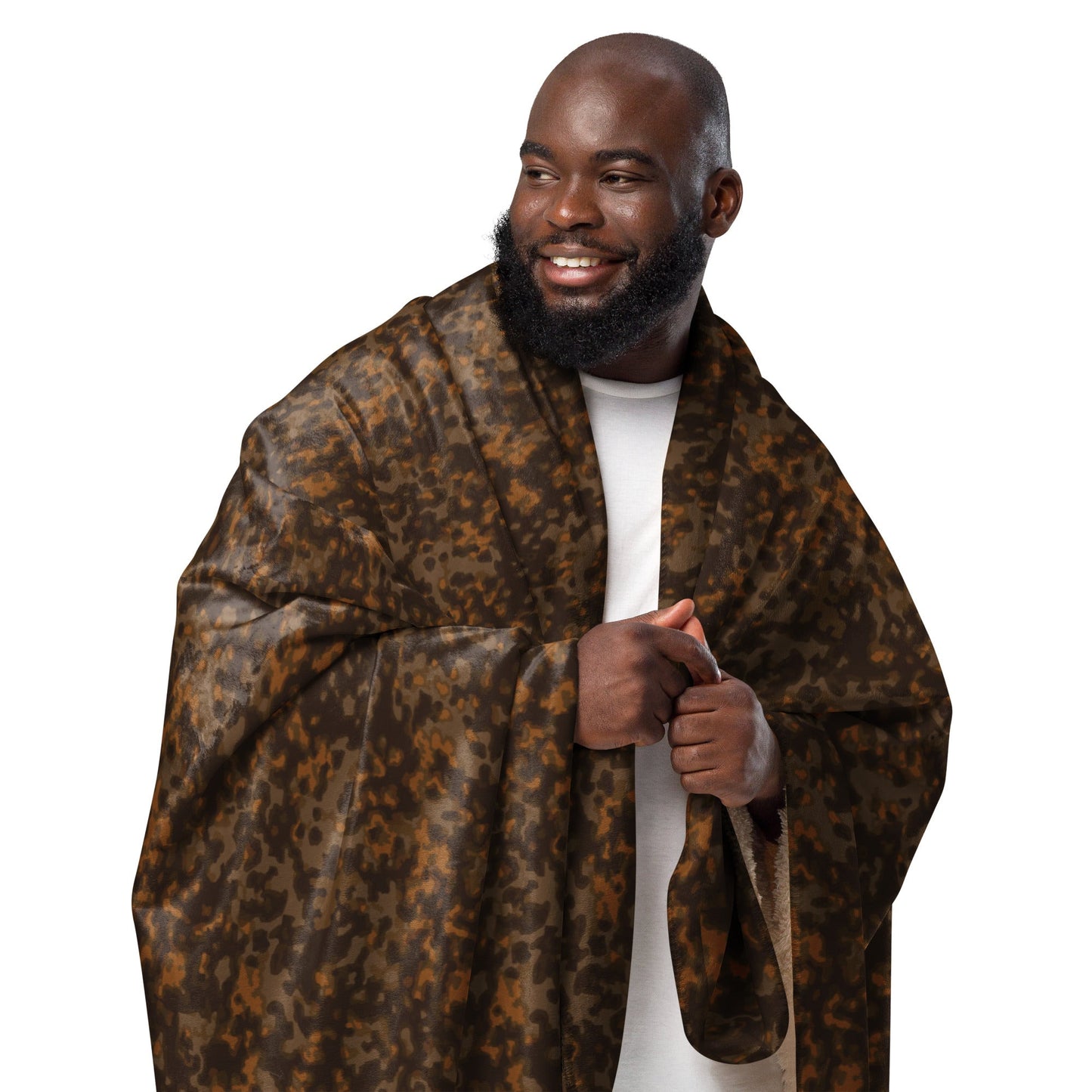 German Rauchtarnmuster Autumn CAMO Sherpa Blanket