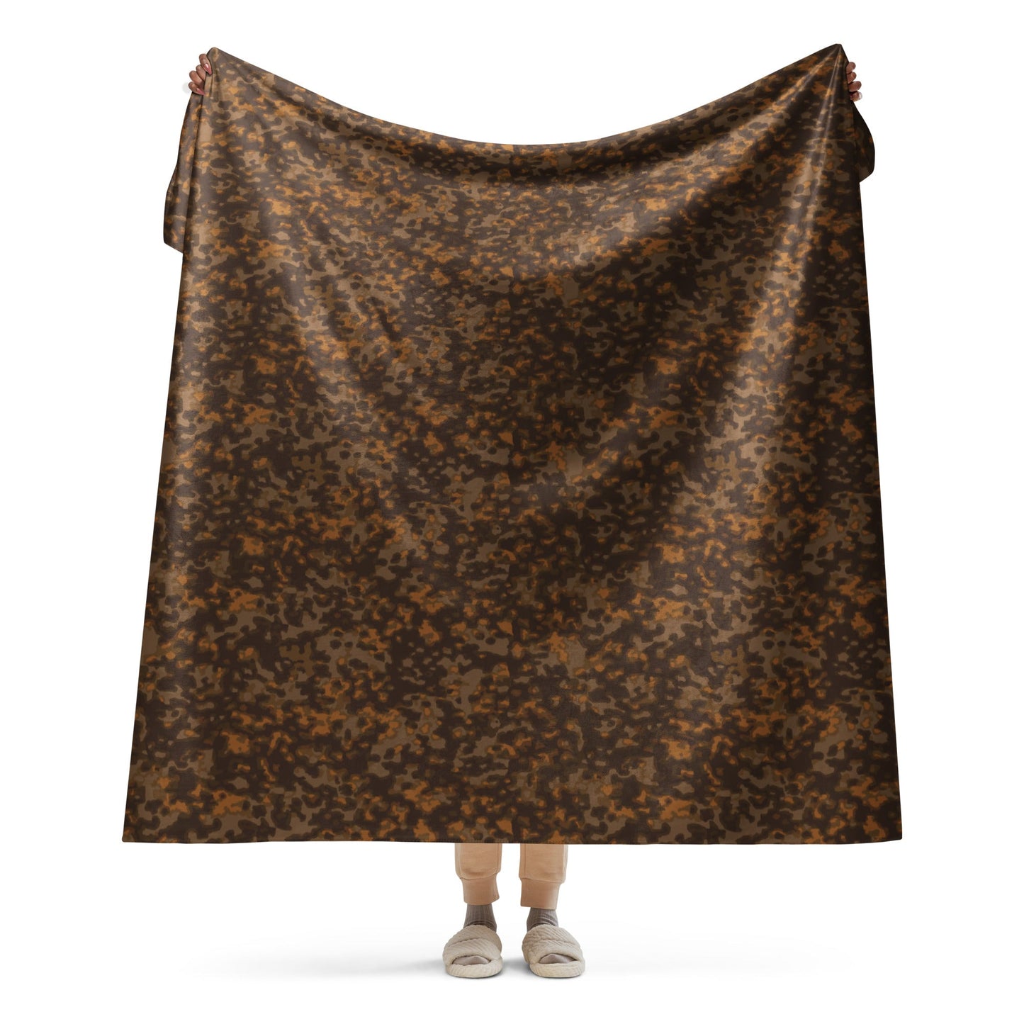 German Rauchtarnmuster Autumn CAMO Sherpa Blanket - 60″×80″