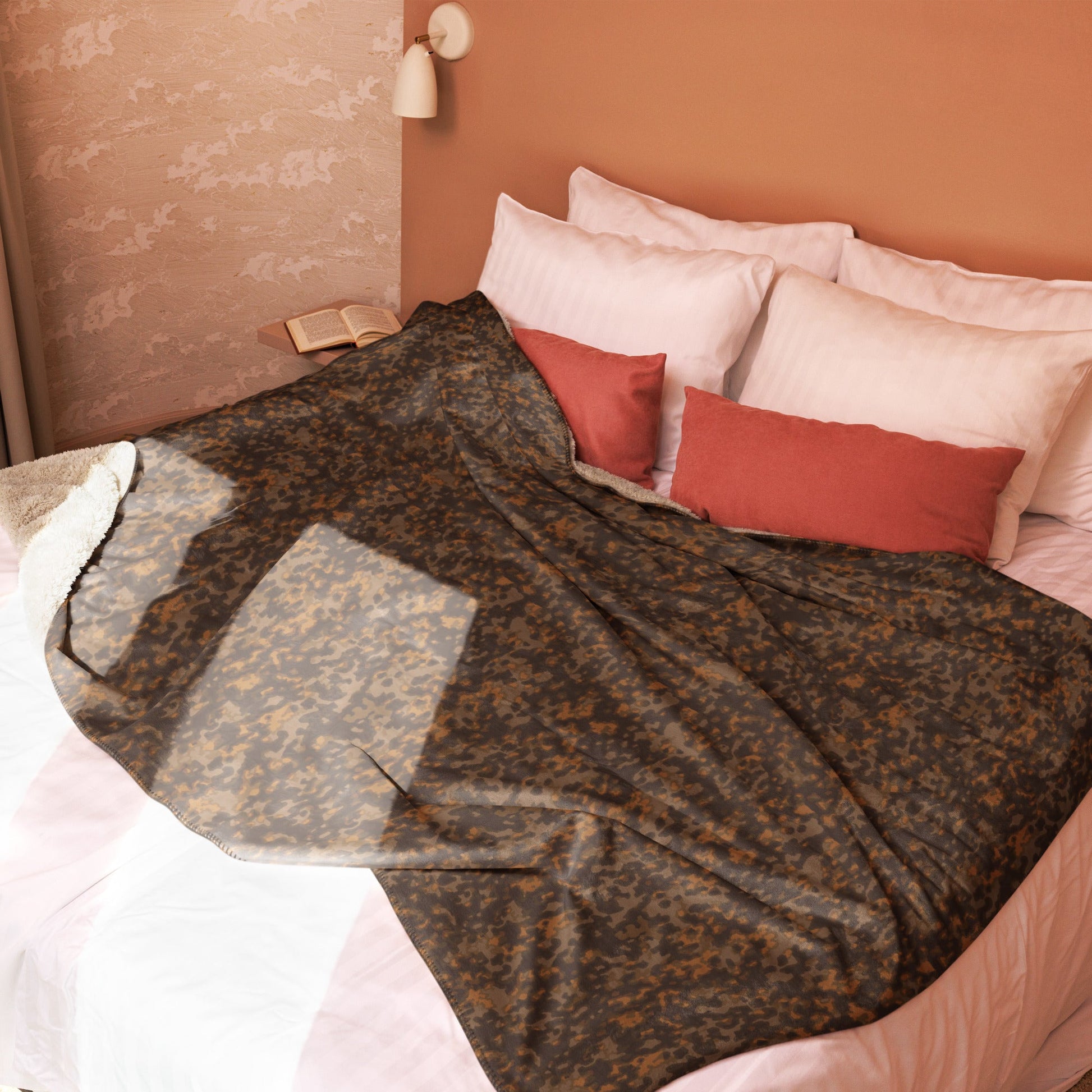 German Rauchtarnmuster Autumn CAMO Sherpa Blanket