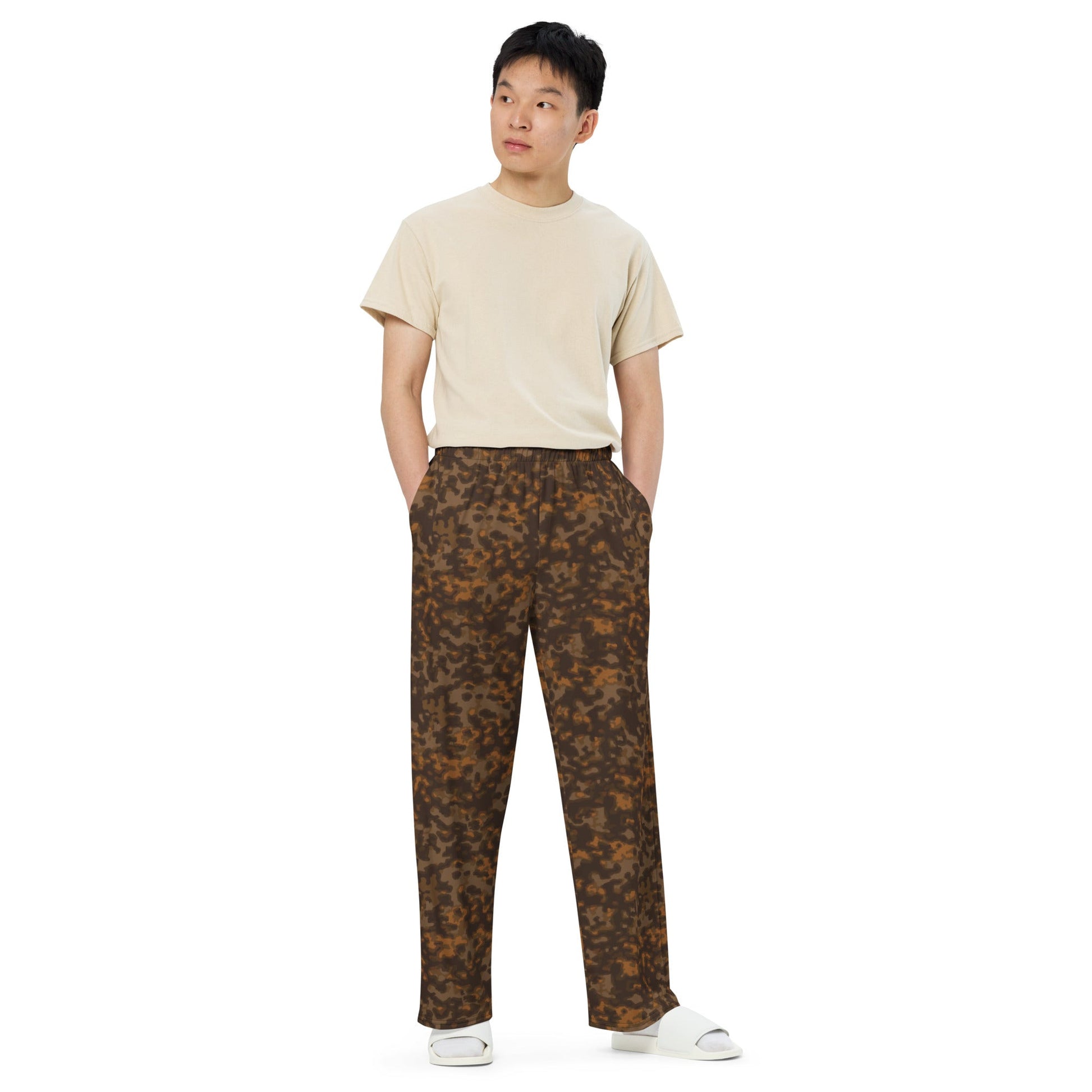 German Rauchtarnmuster Autumn CAMO unisex wide leg pants Wide Pants