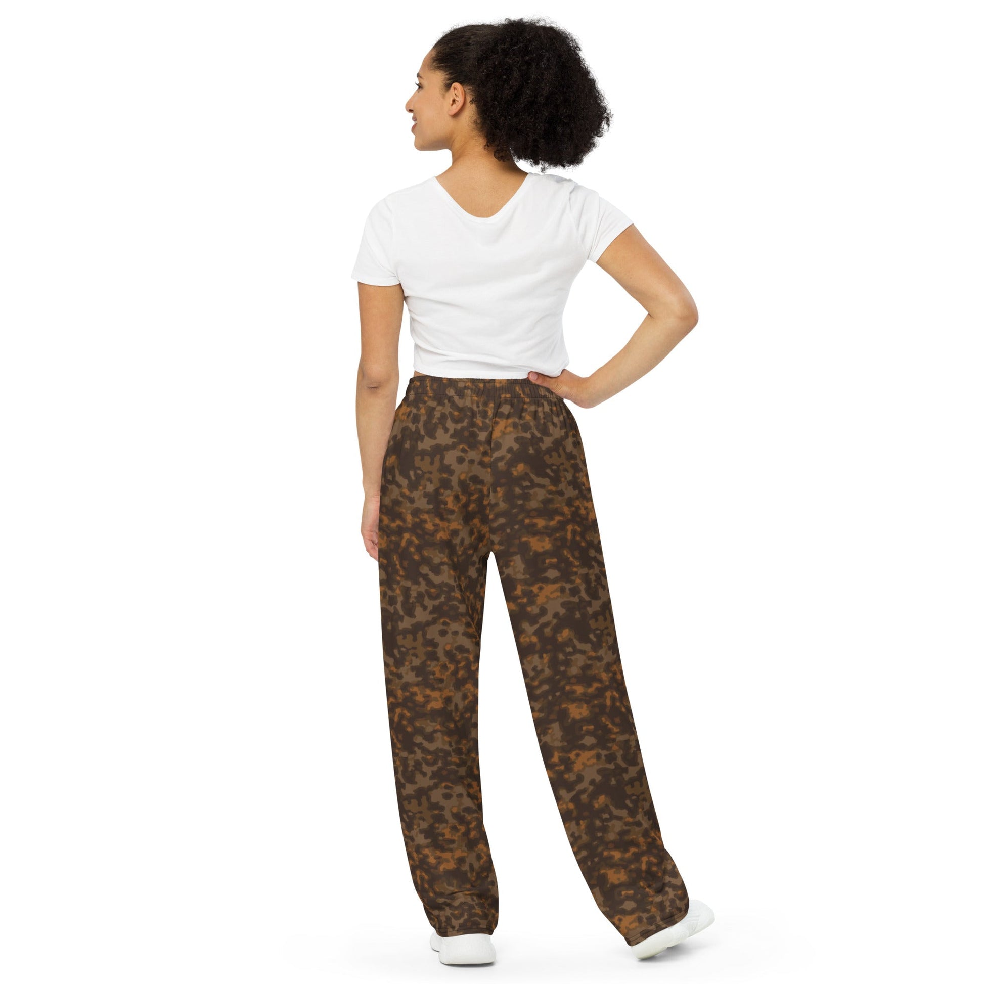 German Rauchtarnmuster Autumn CAMO unisex wide leg pants Wide Pants