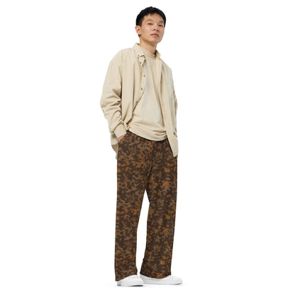 German Rauchtarnmuster Autumn CAMO unisex wide leg pants Wide Pants