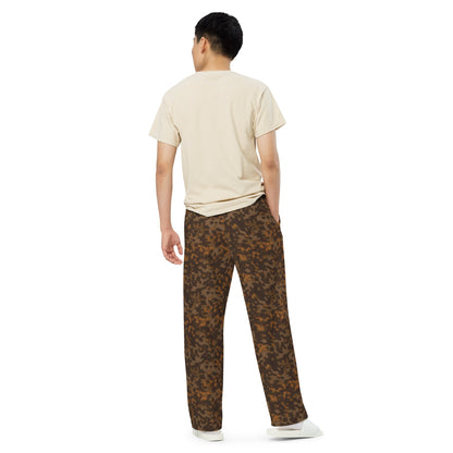 German Rauchtarnmuster Autumn CAMO unisex wide leg pants Wide Pants