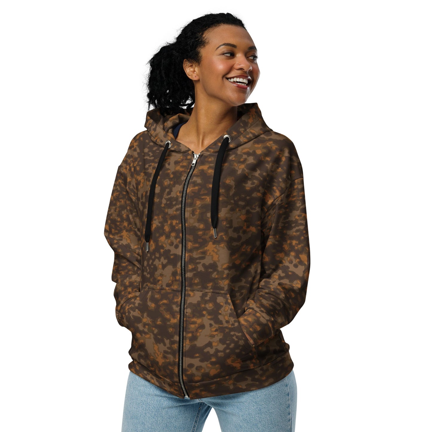 German Rauchtarnmuster Autumn CAMO Unisex zip hoodie Zip Hoodies