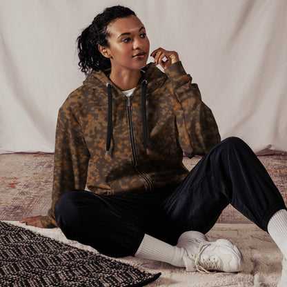 German Rauchtarnmuster Autumn CAMO Unisex zip hoodie Zip Hoodies