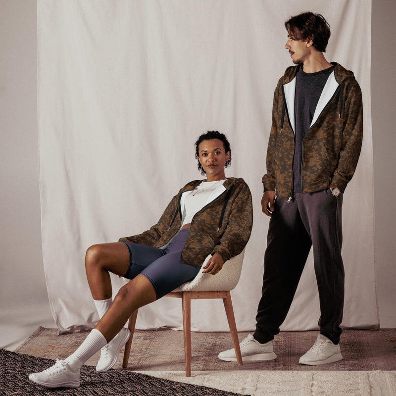 Rauchtarnmuster Autumn CAMO Unisex Zip Hoodie