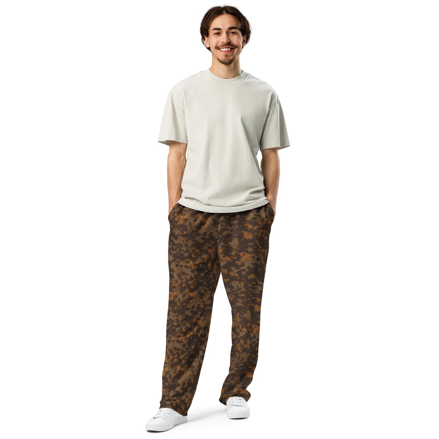 German Rauchtarnmuster Autumn CAMO Unisex Wide-Leg Joggers