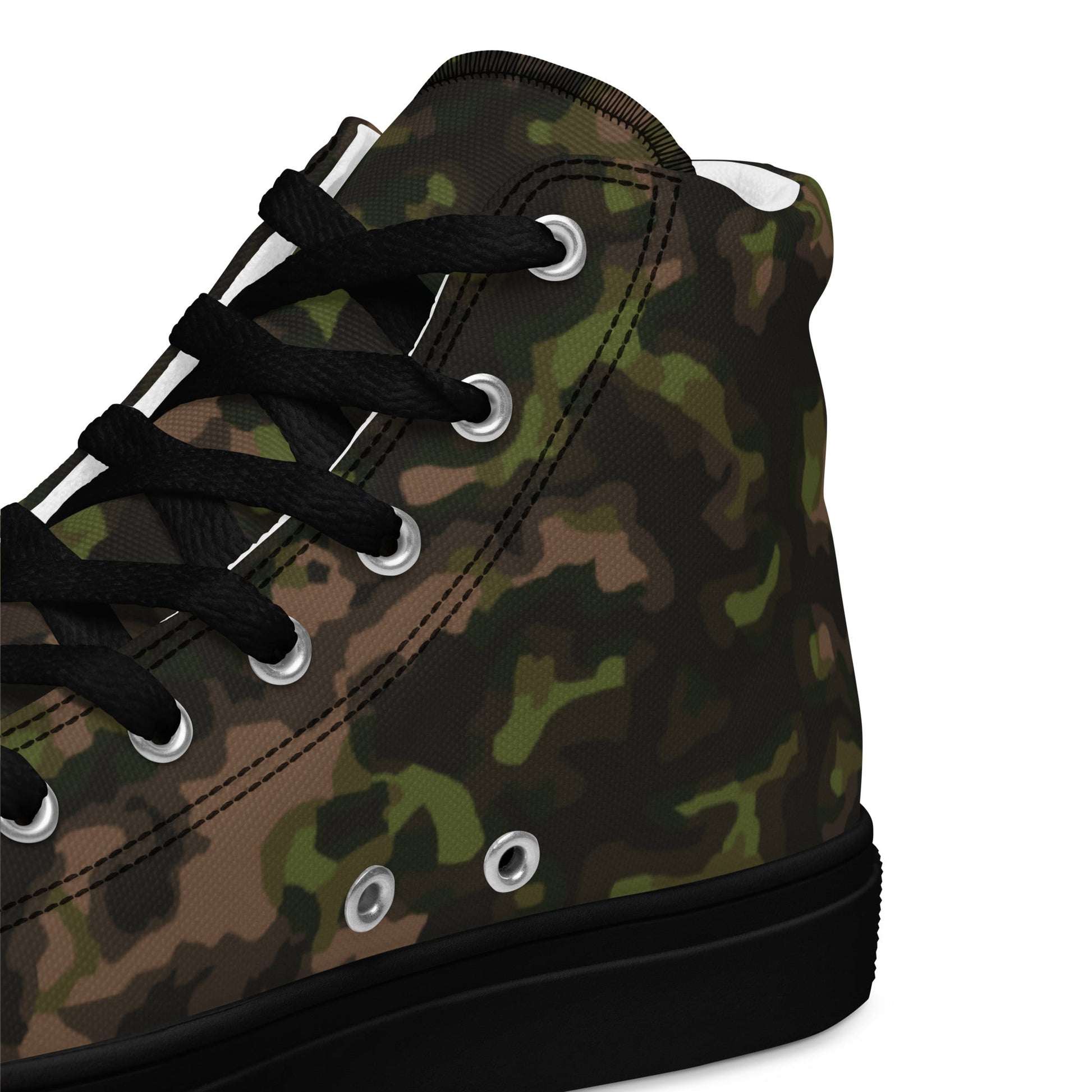 German Rauchtarnmuster Spring CAMO Mens high top canvas shoes - High Top Canvas Shoes