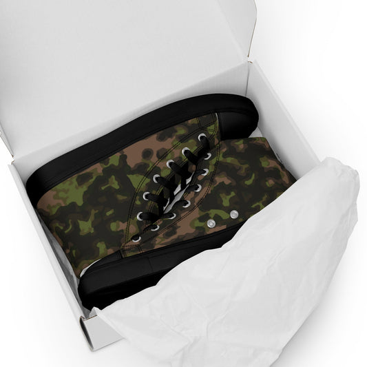 German Rauchtarnmuster Spring CAMO Mens high top canvas shoes - High Top Canvas Shoes