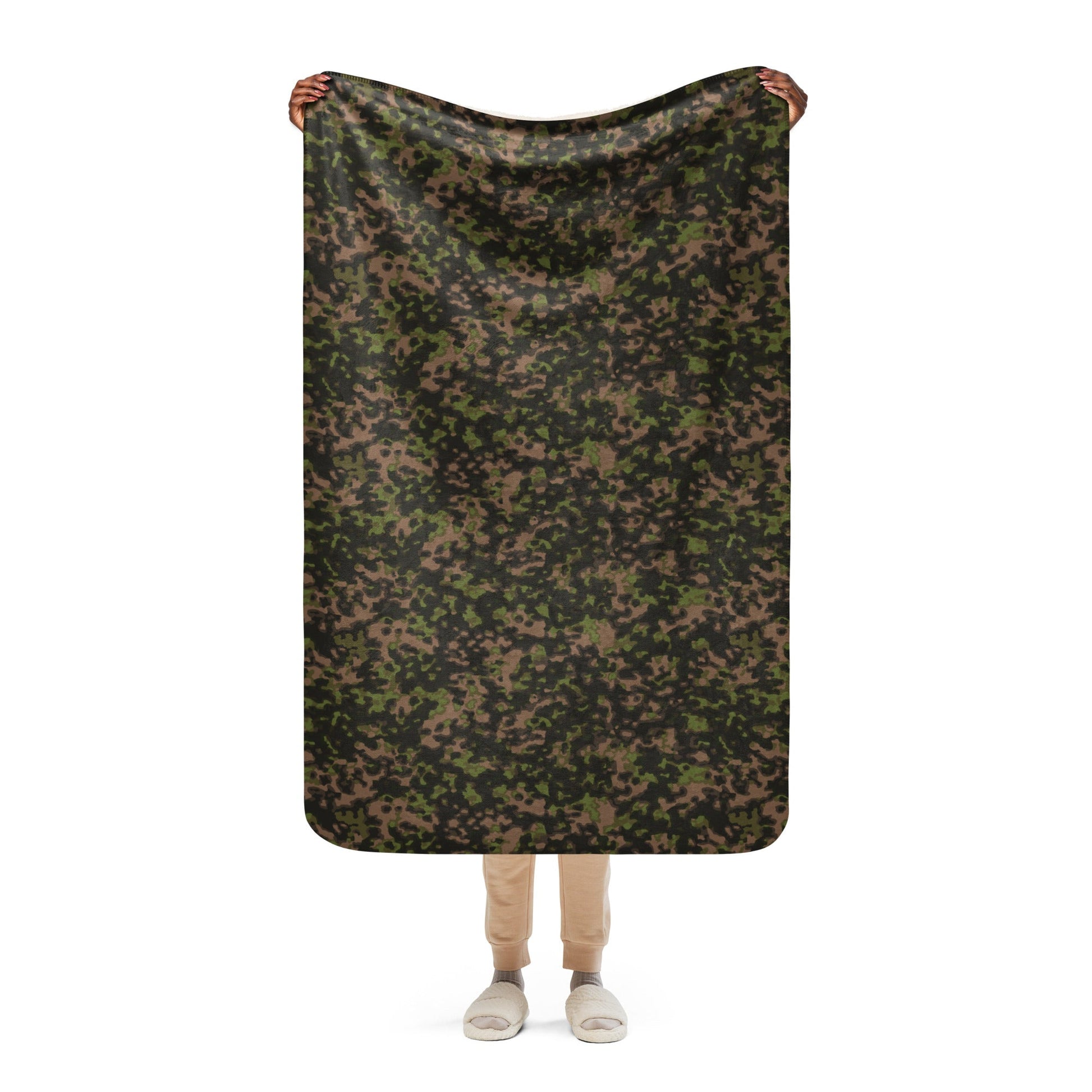 German Rauchtarnmuster Spring CAMO Sherpa blanket - 37″×57″ - Blanket
