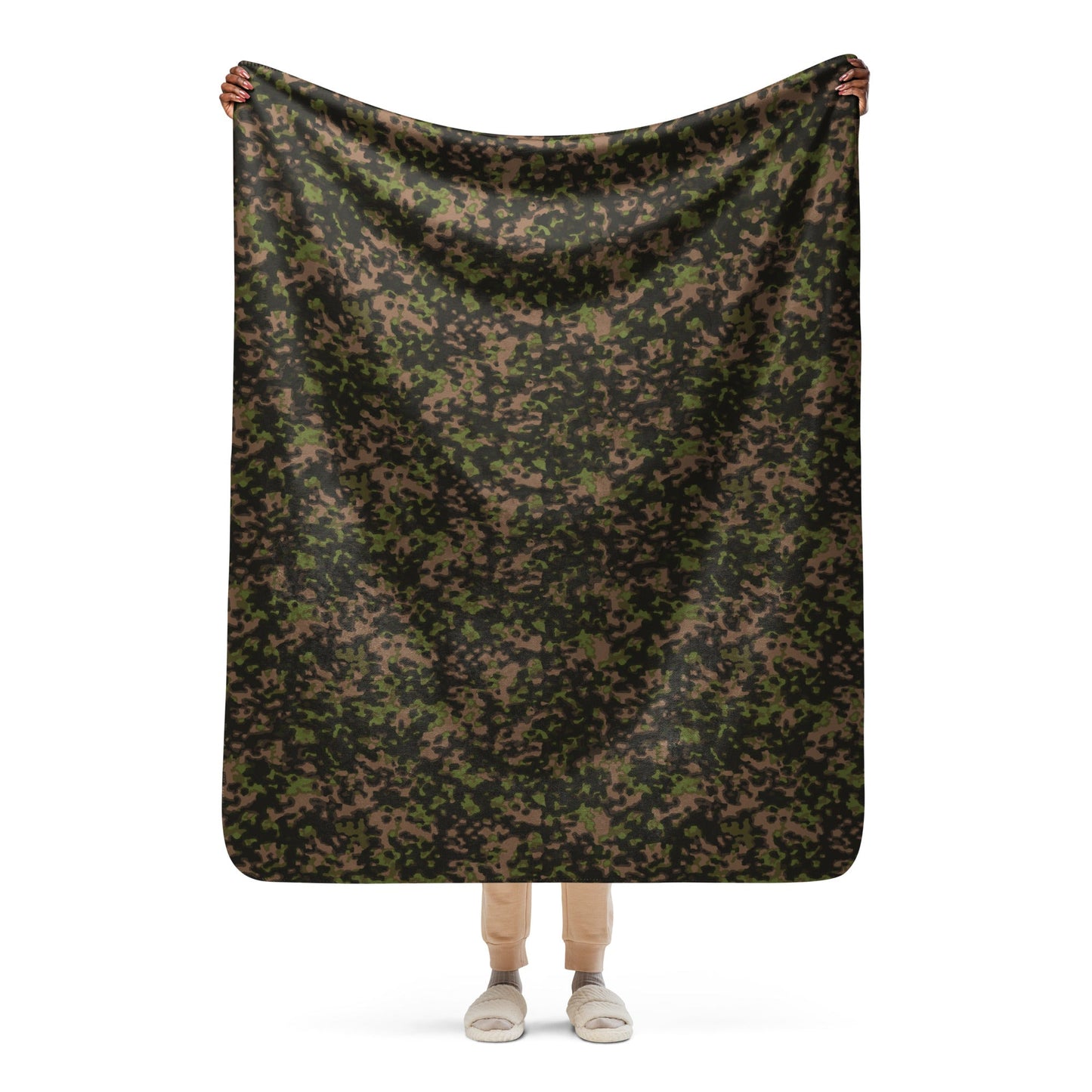 German Rauchtarnmuster Spring CAMO Sherpa blanket - 50″×60″ - Blanket
