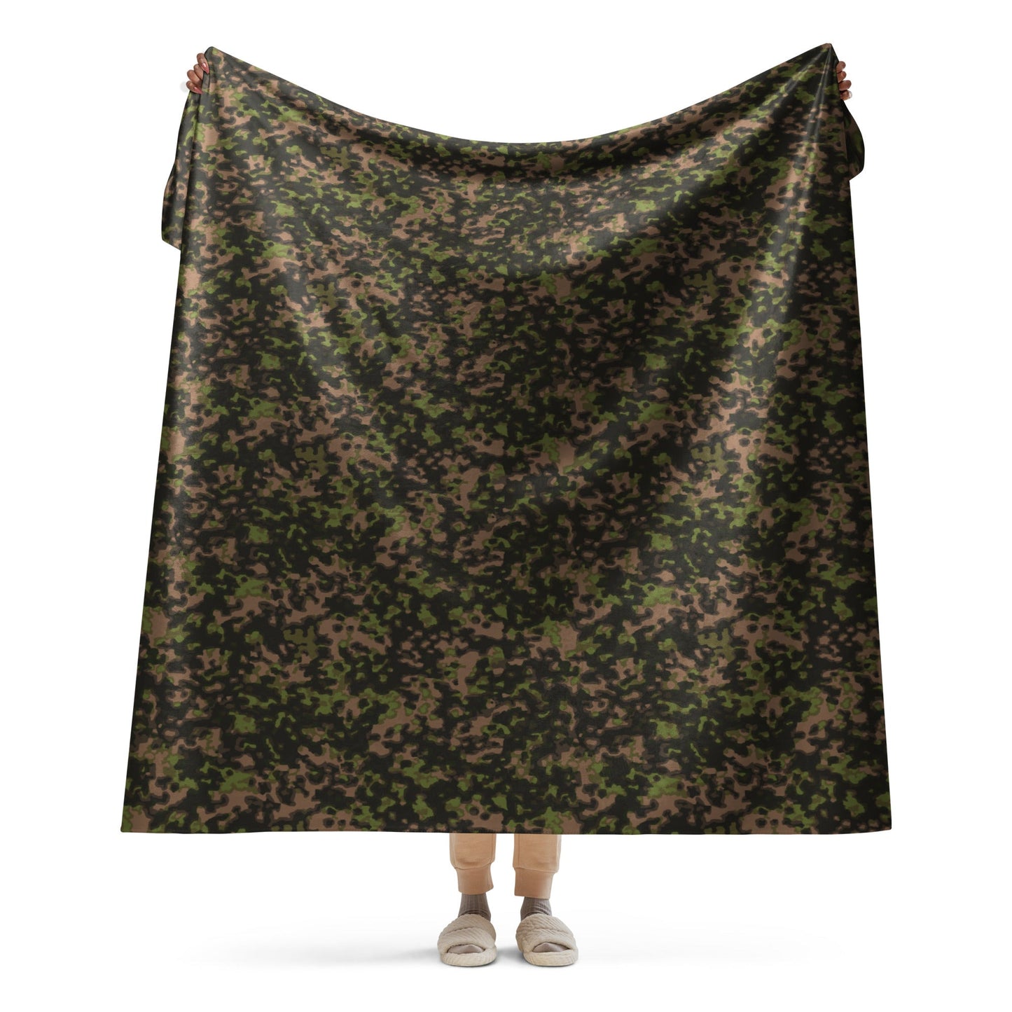 German Rauchtarnmuster Spring CAMO Sherpa blanket - 60″×80″ - Blanket
