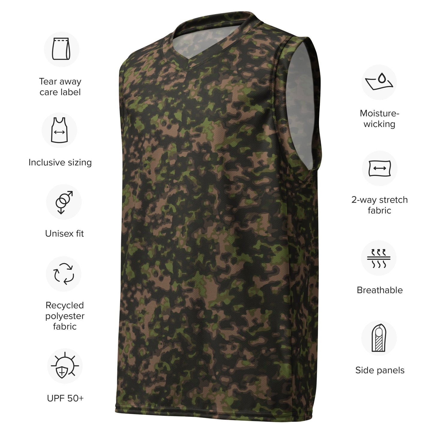 German Rauchtarnmuster Spring CAMO unisex basketball jersey Basketball Jerseys
