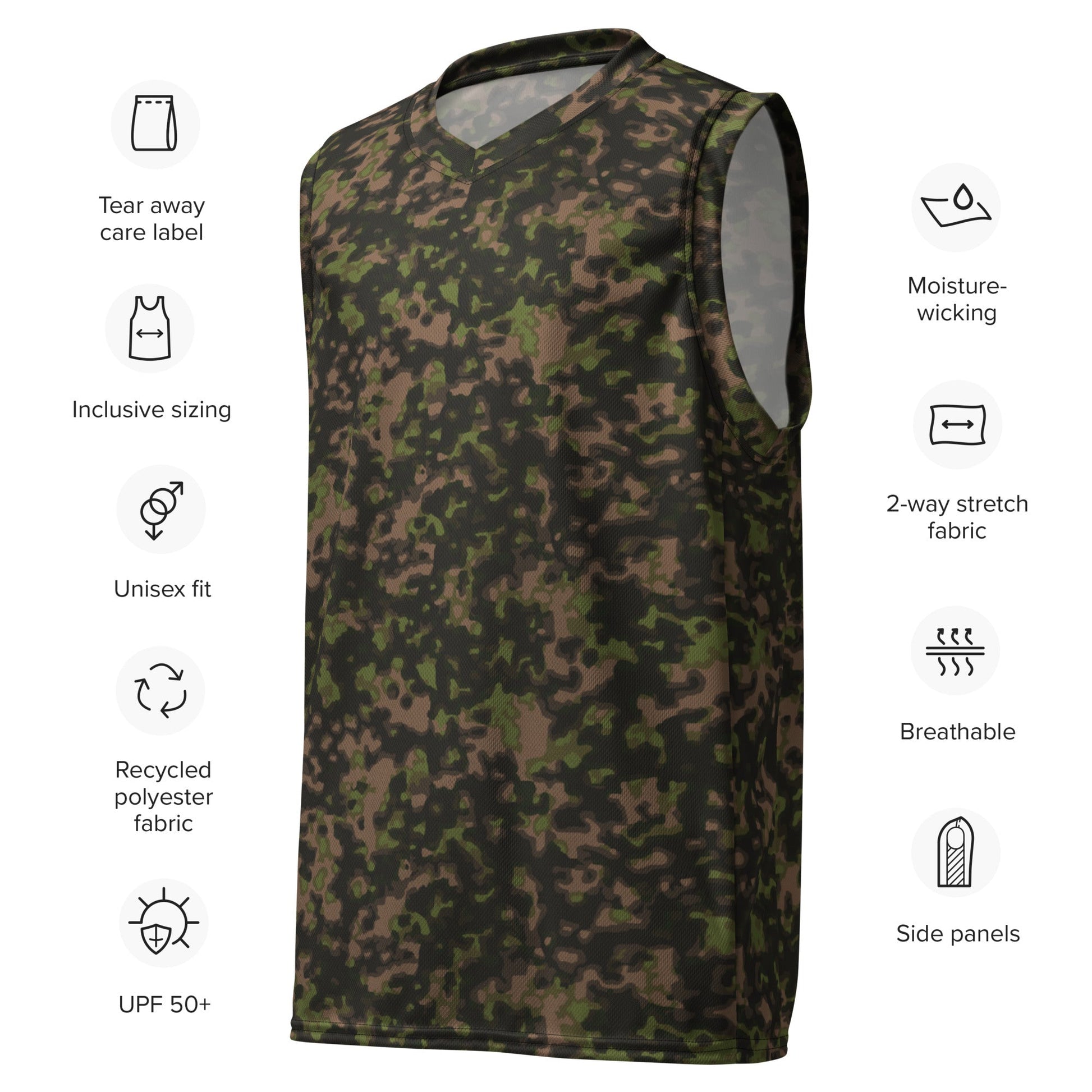 German Rauchtarnmuster Spring CAMO unisex basketball jersey Basketball Jerseys
