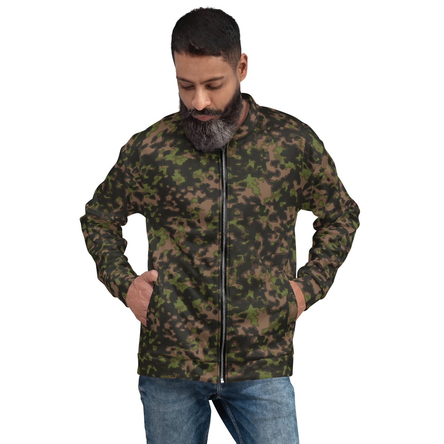 German Rauchtarnmuster Spring CAMO Unisex Bomber Jacket - XS - Jackets
