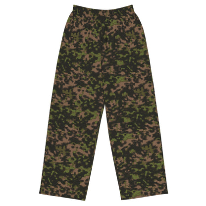 German Rauchtarnmuster Spring CAMO unisex wide-leg pants - 2XS - Wide-leg Pants