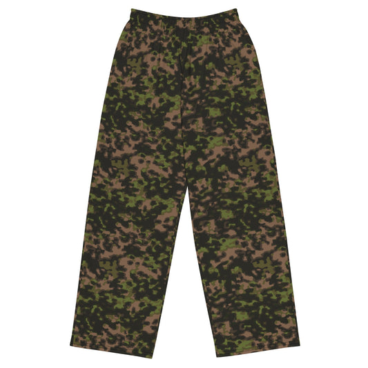 German Rauchtarnmuster Spring CAMO unisex wide-leg pants - 2XS - Wide-leg Pants