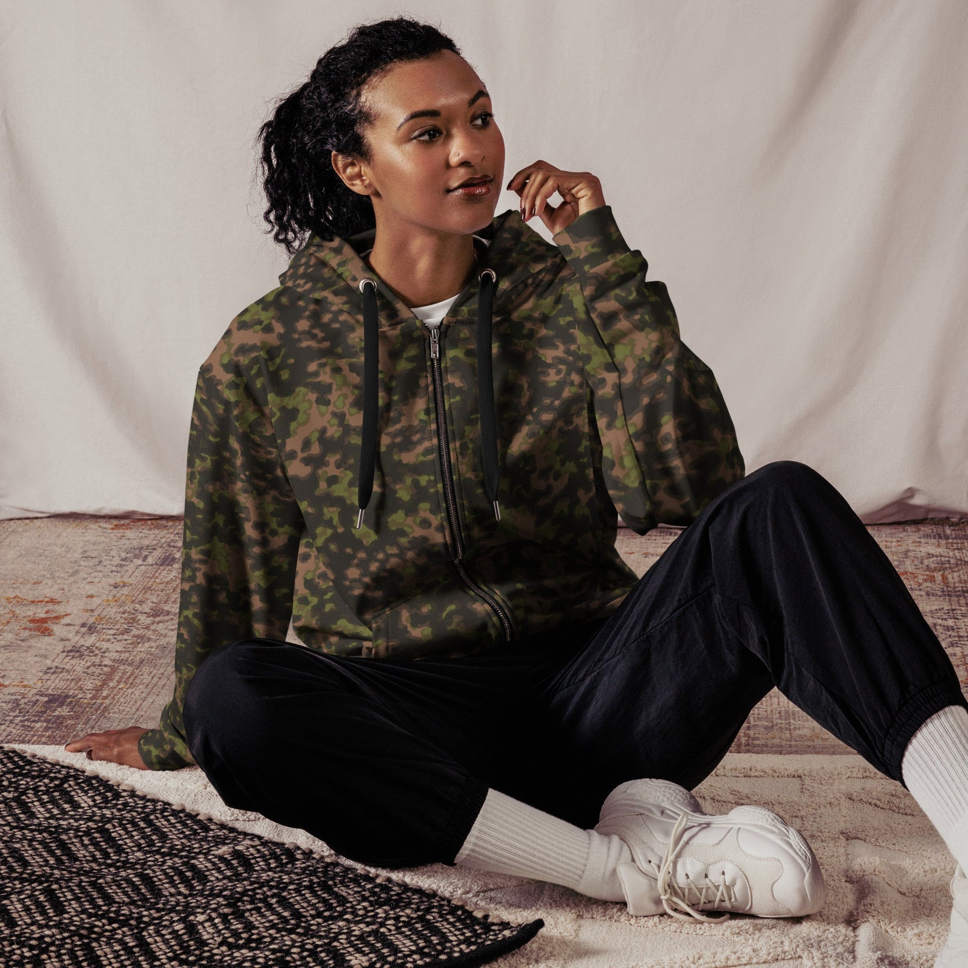 German Rauchtarnmuster Spring CAMO Unisex zip hoodie Zip Hoodies