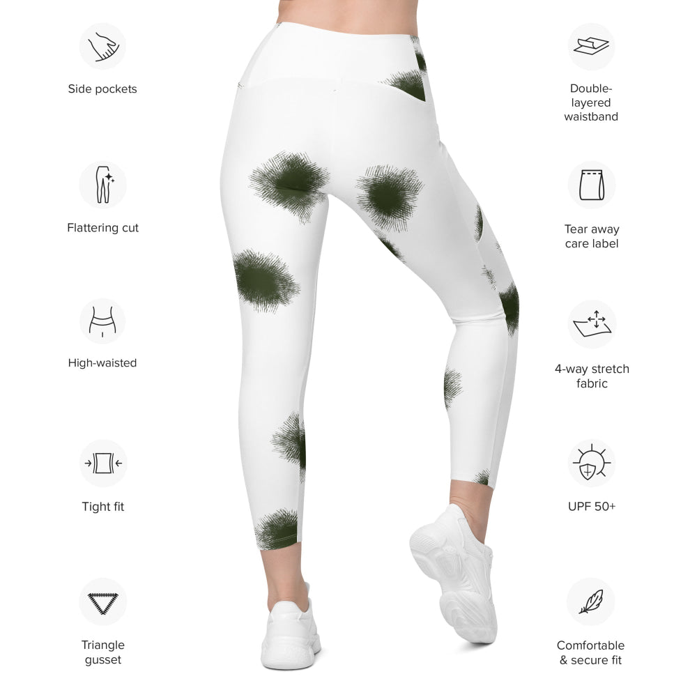 German Schneetarn CAMO Leggings with pockets - Womens With Pockets