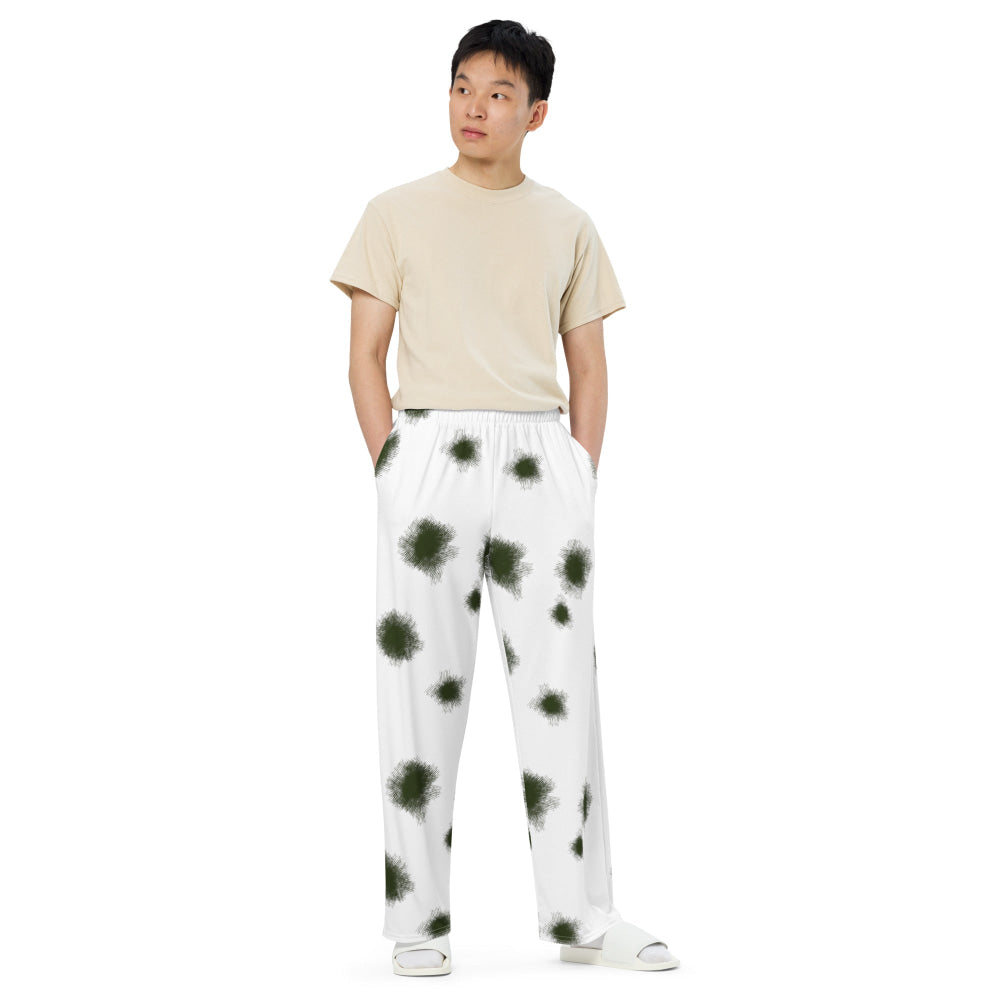 German Schneetarn CAMO unisex wide-leg pants - Unisex Wide-Leg Pants