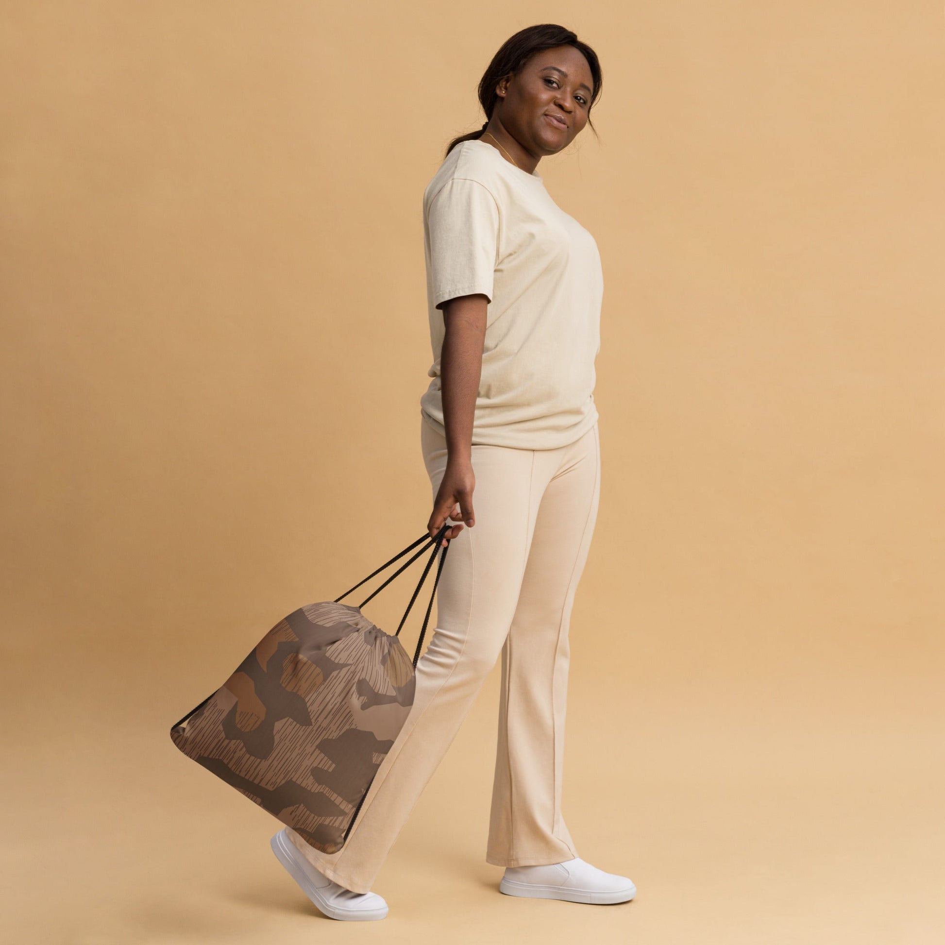 German Splittermuster 1931 Autumn CAMO Drawstring Bag - Bags