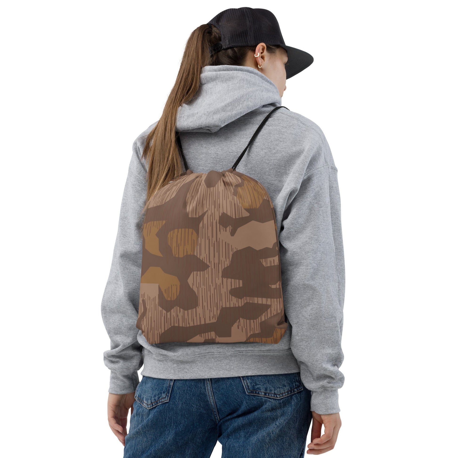 German Splittermuster 1931 Autumn CAMO Drawstring Bag - Bags