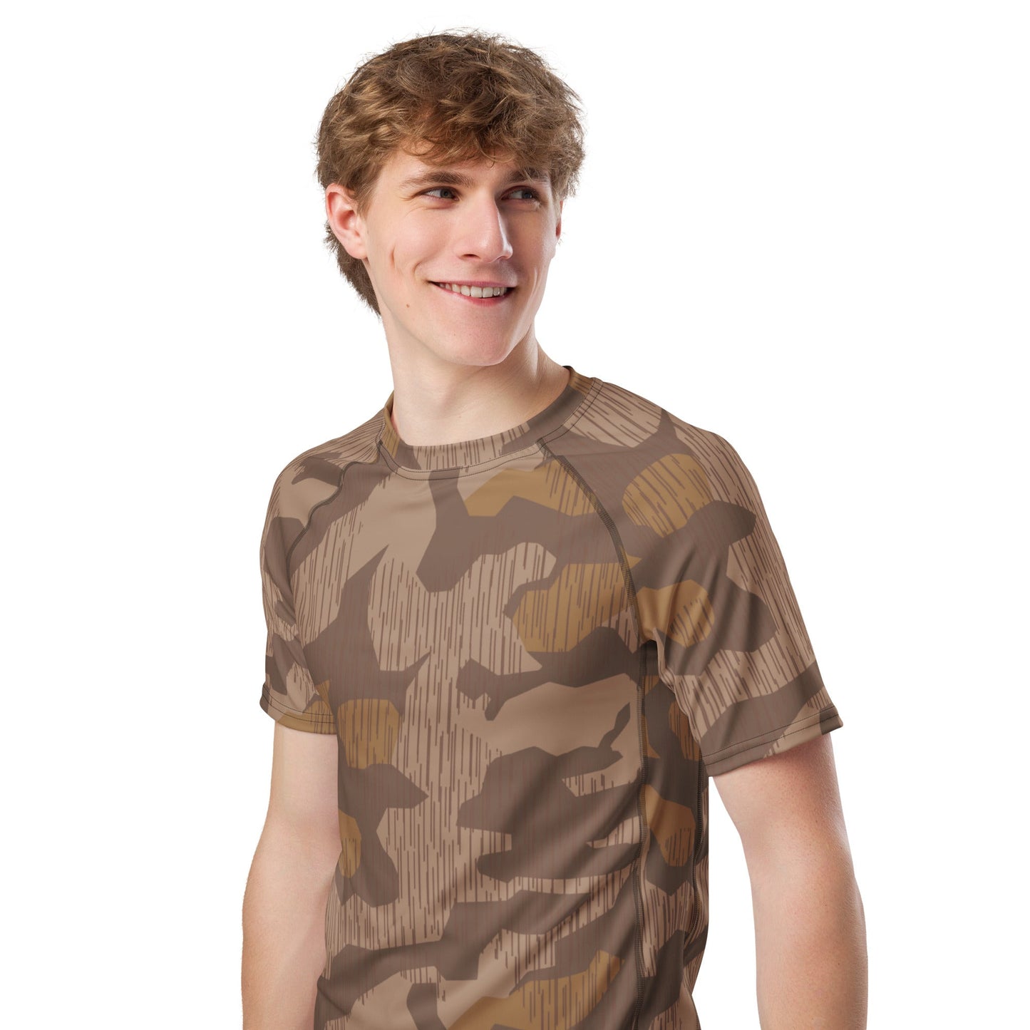 German Splittermuster 1931 Autumn CAMO Mens Short-Sleeve Rash Guard - Short-sleeve Guards