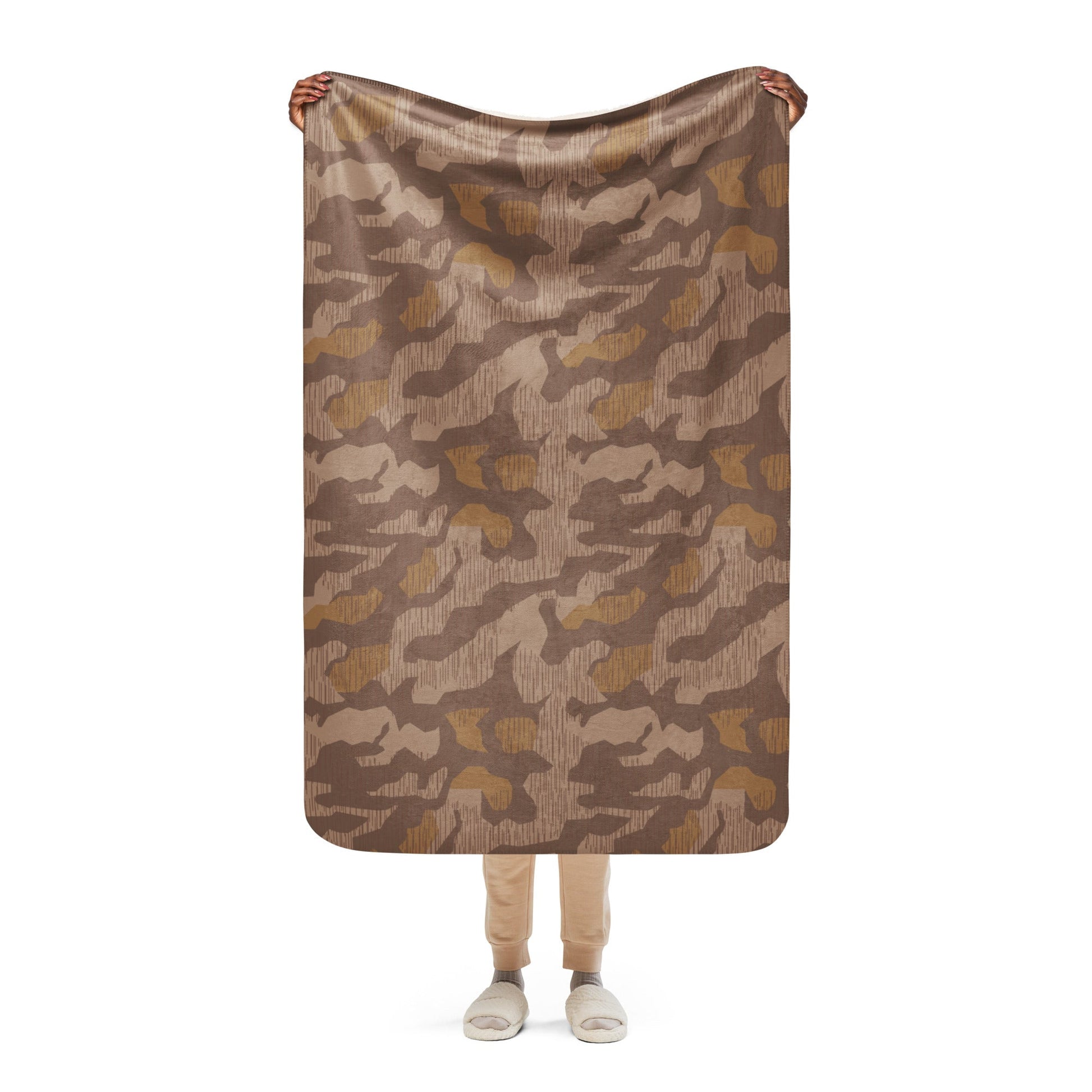 German Splittermuster 1931 Autumn CAMO Sherpa Blanket - 37″×57″