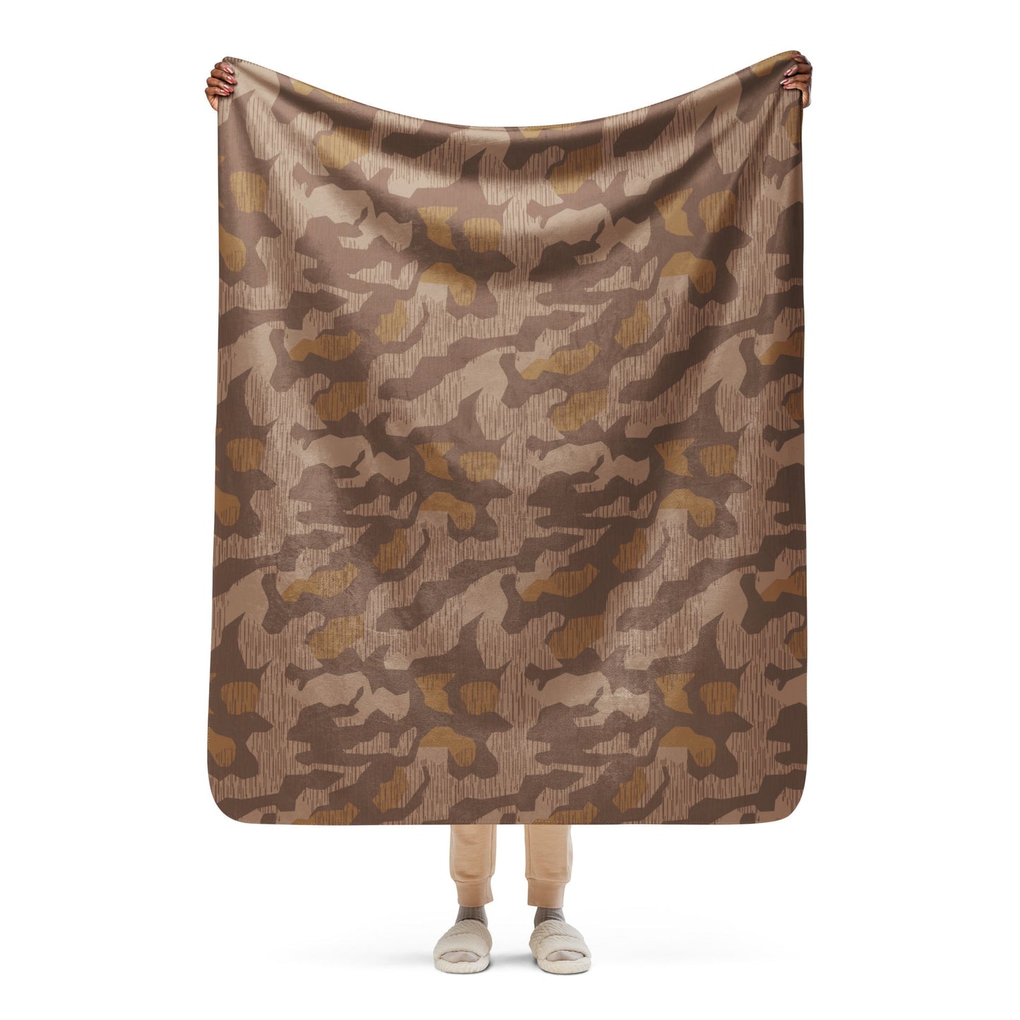 German Splittermuster 1931 Autumn CAMO Sherpa Blanket - 50″×60″