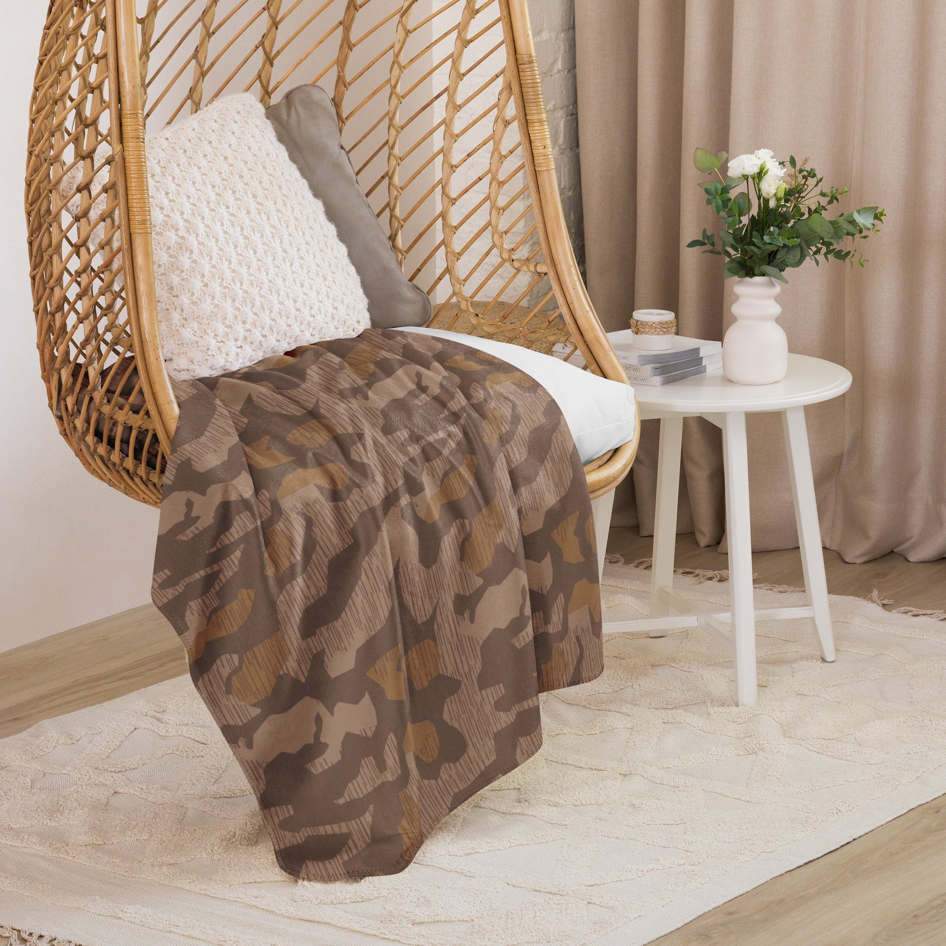 German Splittermuster 1931 Autumn CAMO Sherpa Blanket