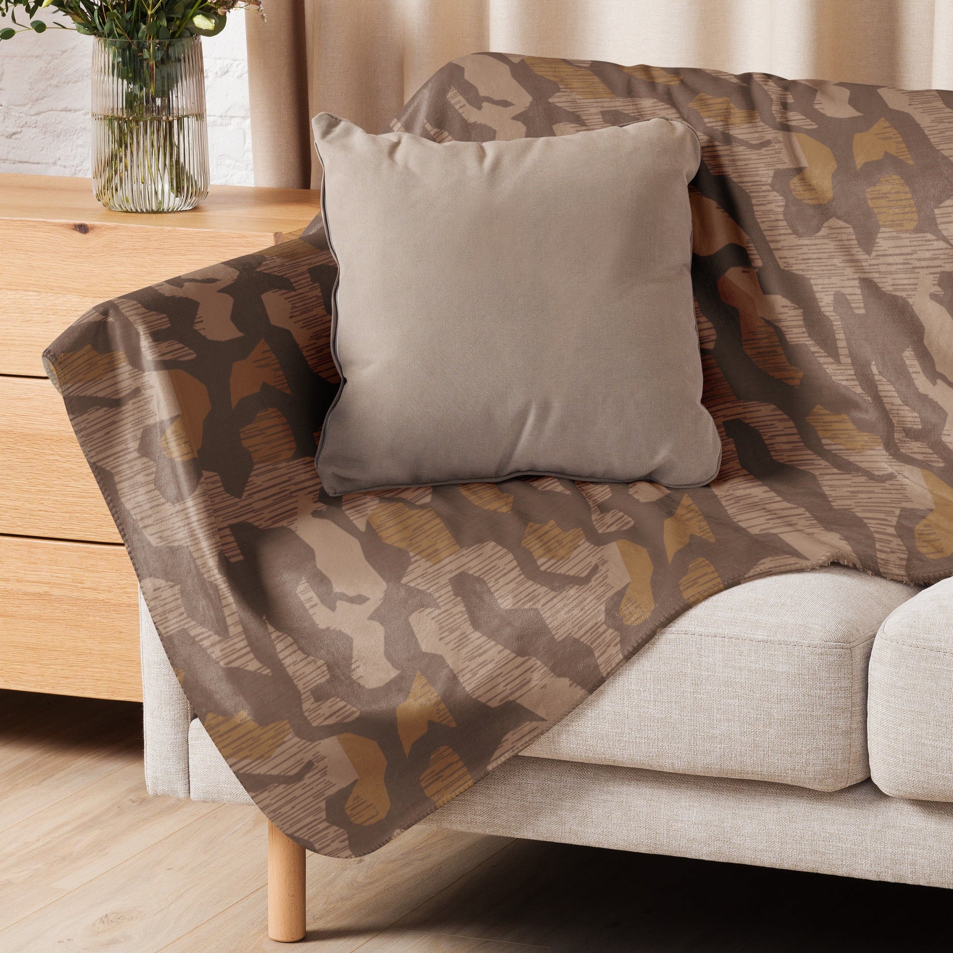 German Splittermuster 1931 Autumn CAMO Sherpa Blanket