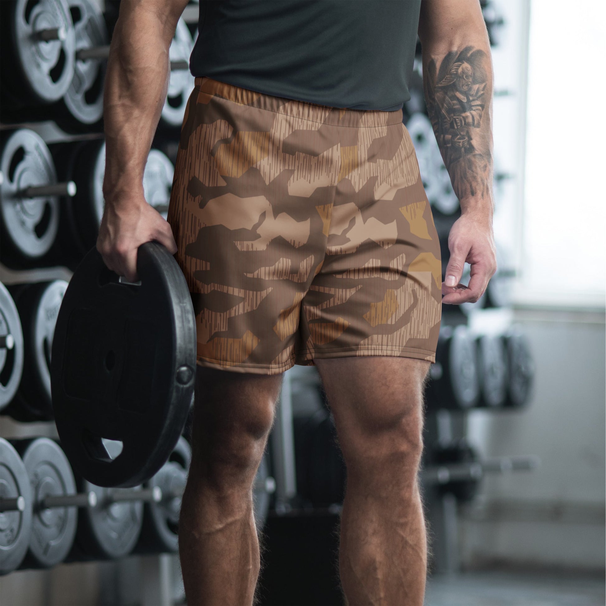 German Splittermuster 1931 Autumn CAMO Unisex Athletic Long Shorts - 2XS