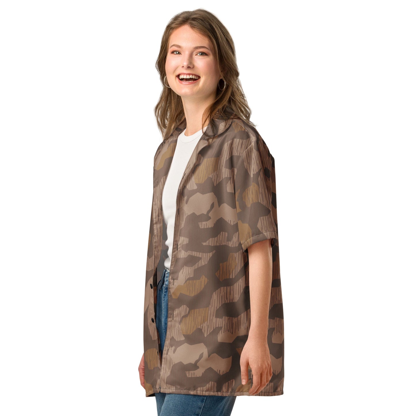 German Splittermuster 1931 Autumn CAMO Unisex button shirt - Button Shirts