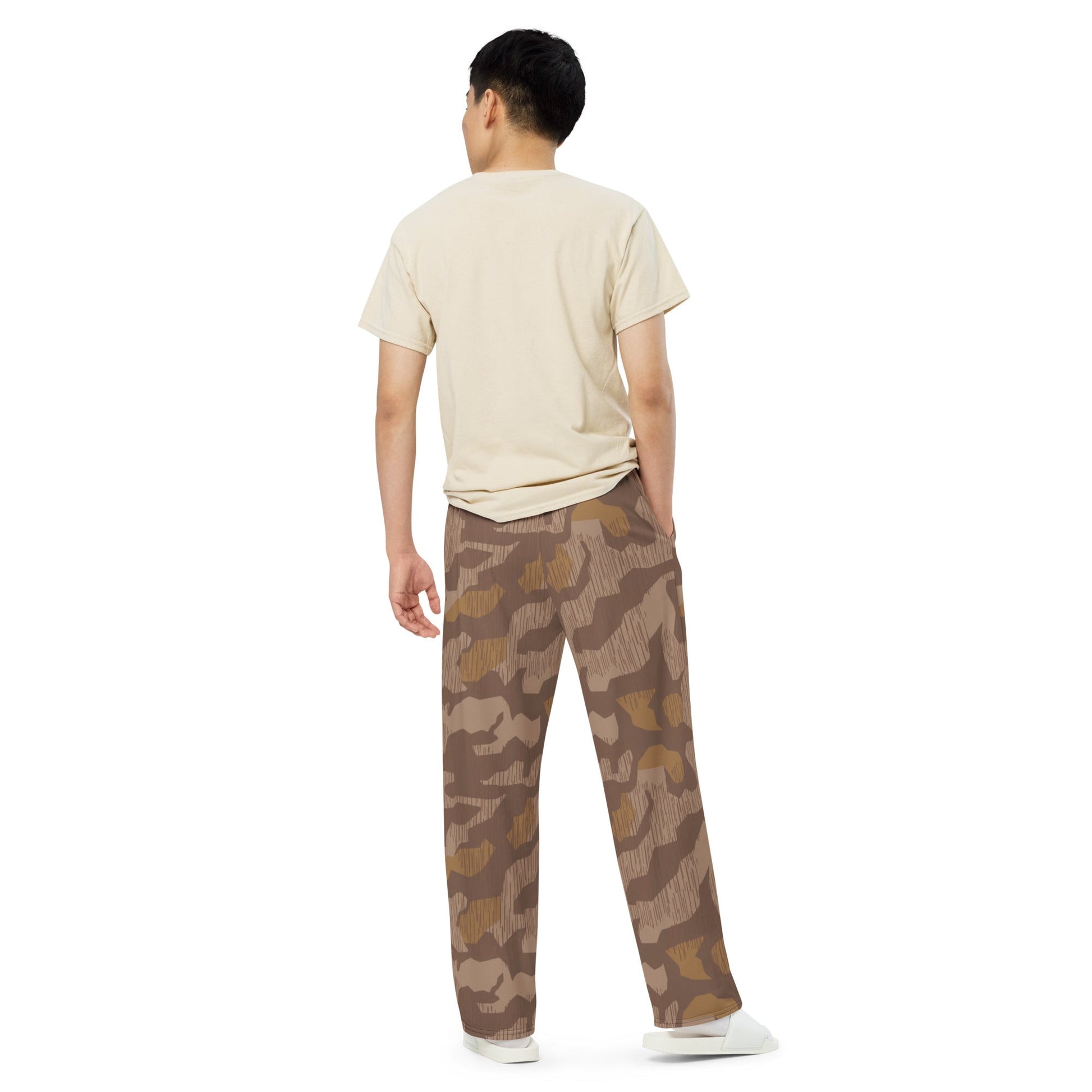 German Splittermuster 1931 Autumn CAMO unisex wide-leg pants - Wide-leg Pants