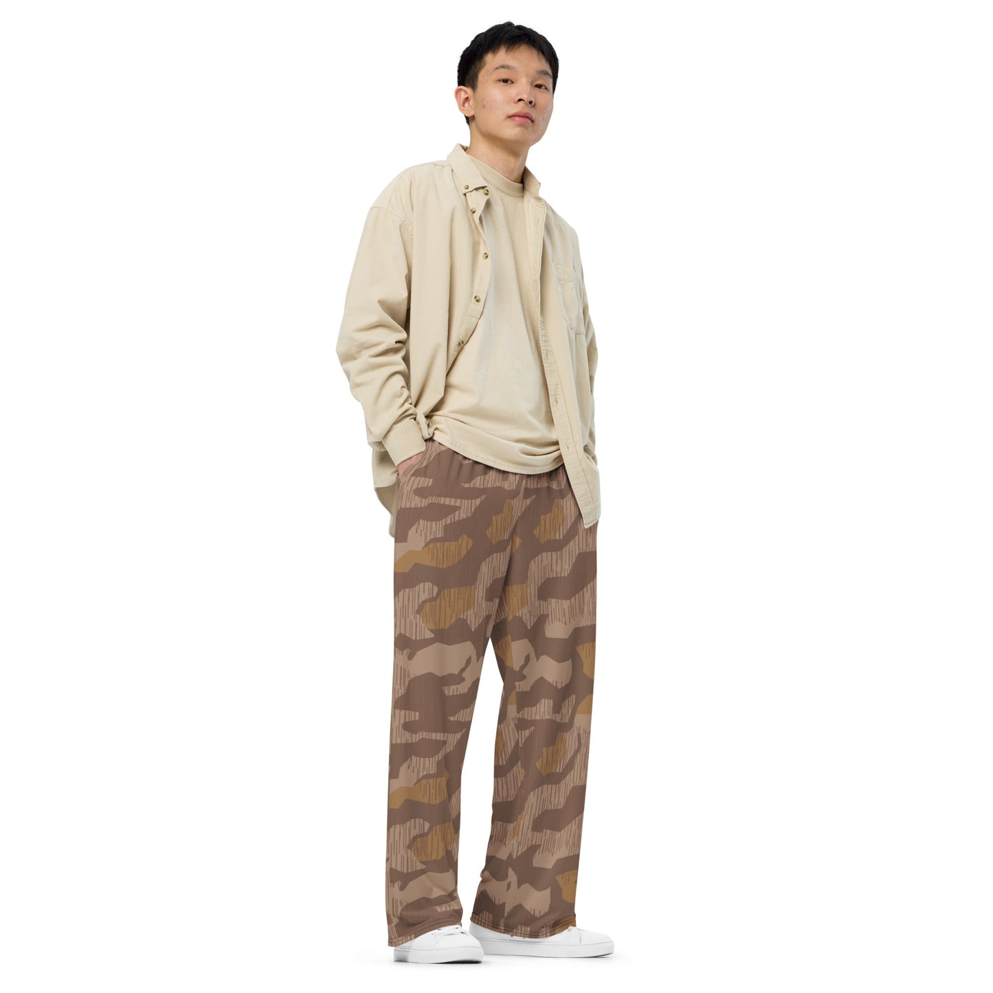 German Splittermuster 1931 Autumn CAMO unisex wide-leg pants - Wide-leg Pants