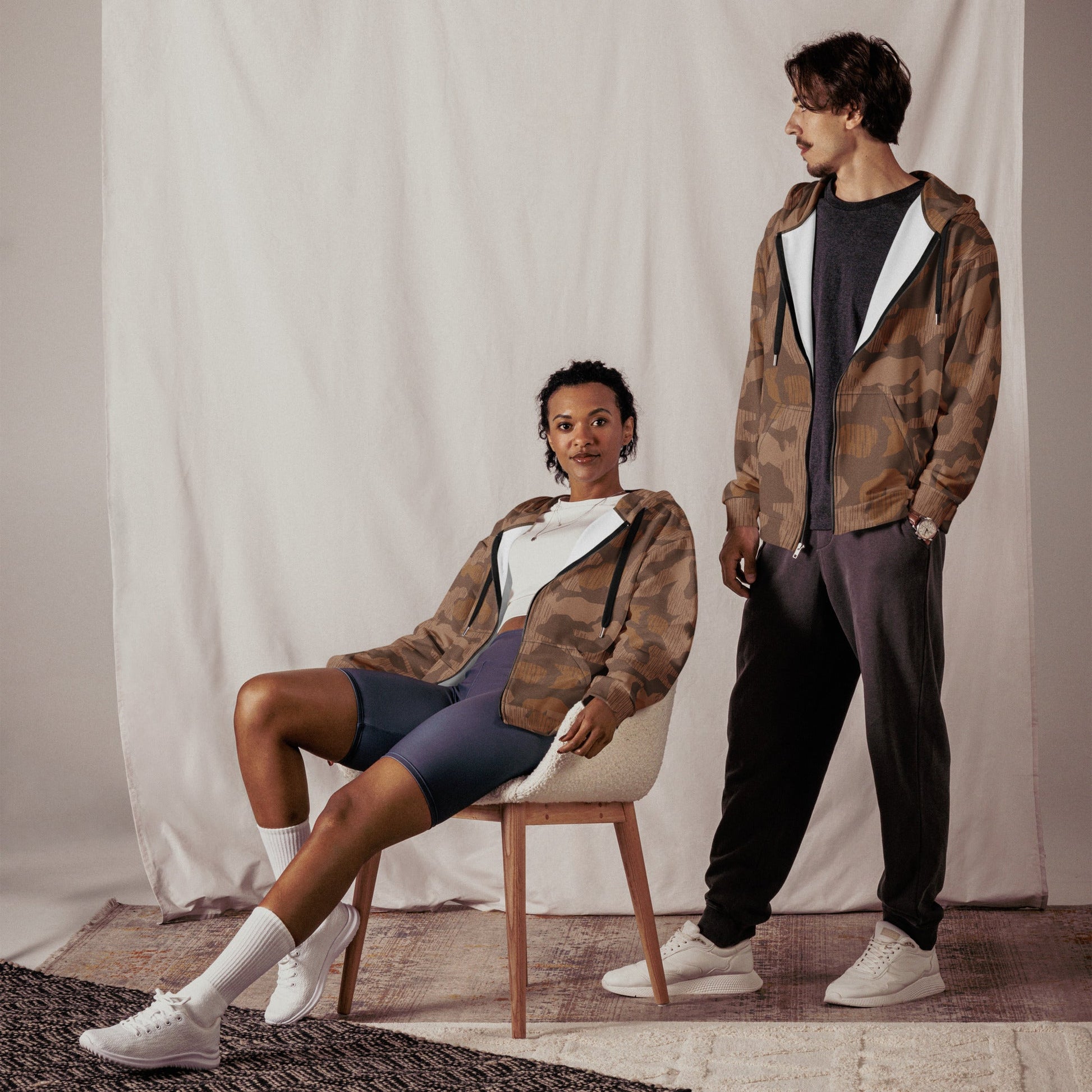 German Splittermuster 1931 Autumn CAMO Unisex zip hoodie - Zip Hoodies