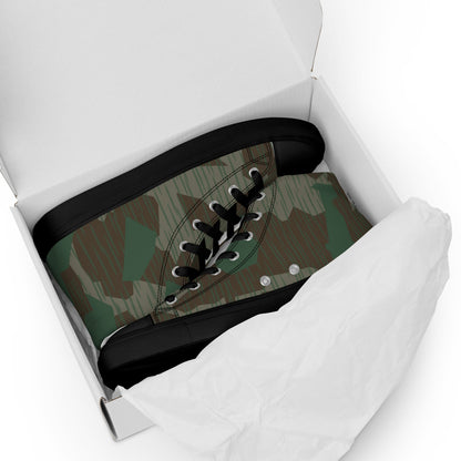 German Splittermuster 41 Luftwaffen CAMO Mens high top canvas shoes - High Top Canvas Shoes