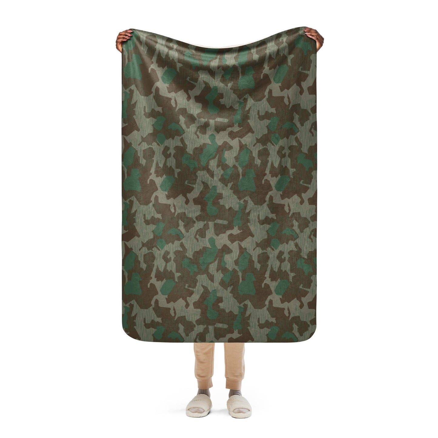 German Splittermuster 41 Luftwaffen CAMO Sherpa blanket - 37″×57″ - Blankets