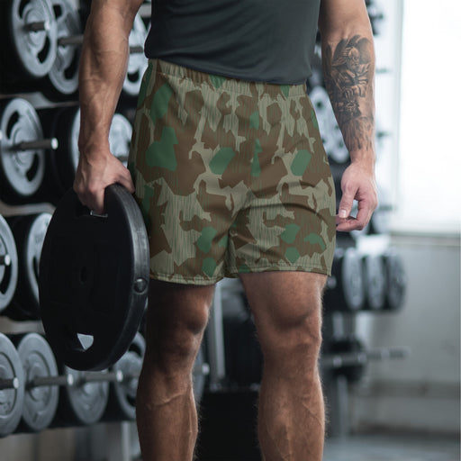 Splittermuster Bundeswehr Airborne CAMO Unisex Athletic Long Shorts - XS