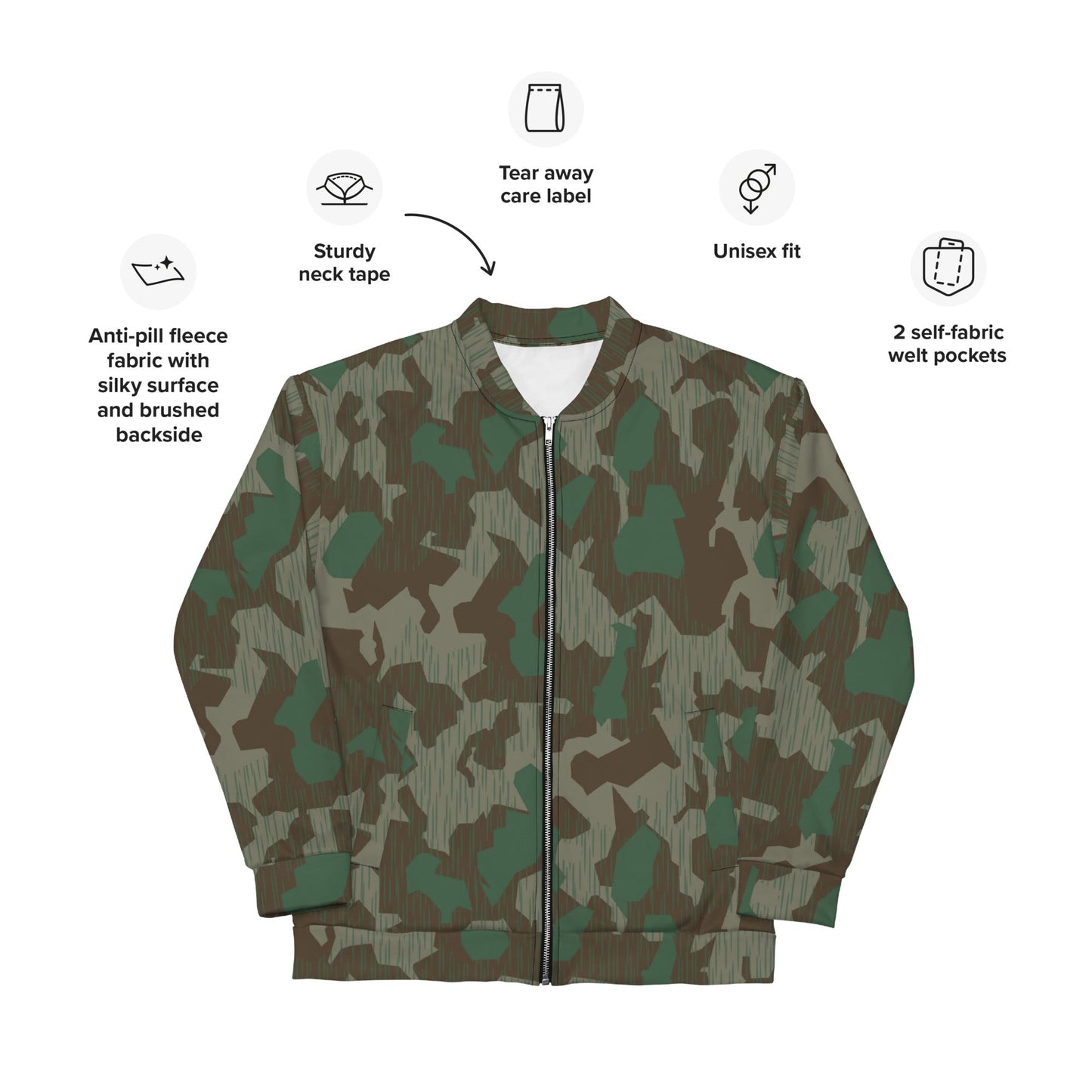 German Splittermuster 41 Luftwaffen CAMO Unisex Bomber Jacket - Jackets