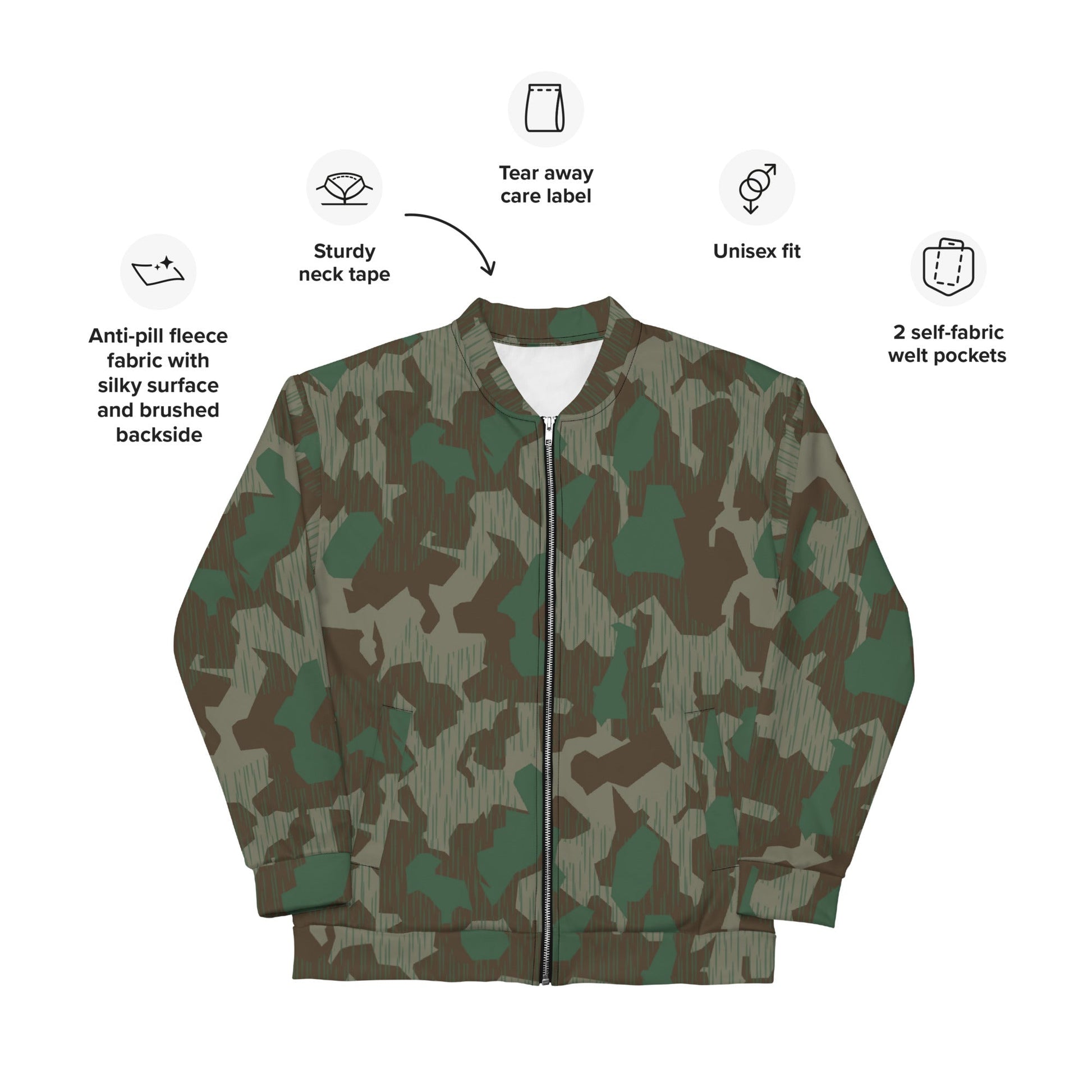 German Splittermuster 41 Luftwaffen CAMO Unisex Bomber Jacket - Jackets