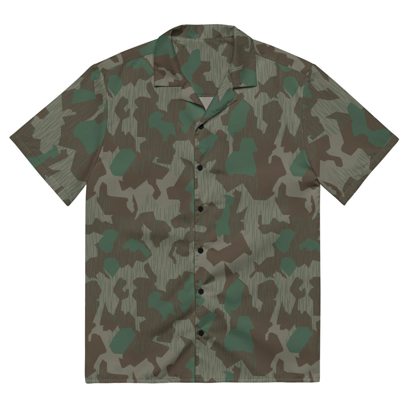Splittermuster Bundeswehr Airborne CAMO Unisex Short-Sleeve Button Shirt - 2XS - Button-Up