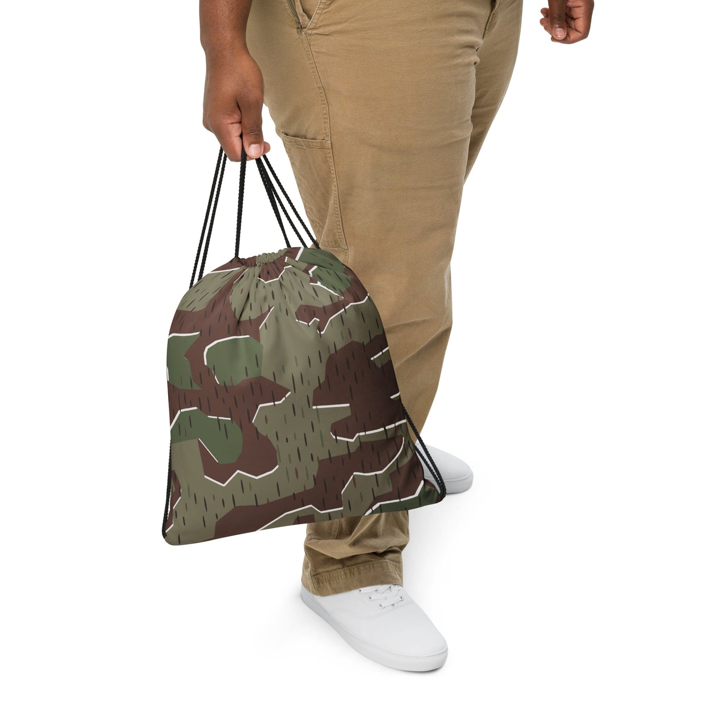 German Splittermuster Bundeswehr Paratrooper CAMO Drawstring Bag - Bags