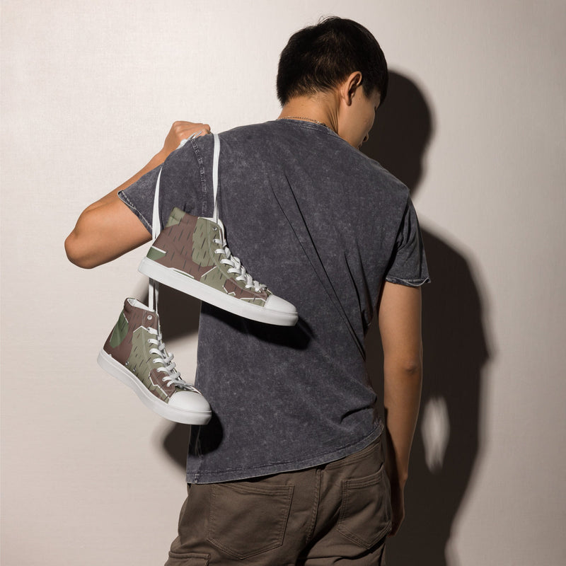 Splittermuster Bundeswehr Paratrooper CAMO Mens High-Top Canvas Shoes